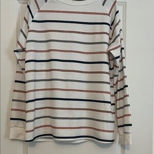 Striped Long Sleeve Pajama Top